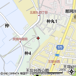 福岡県那珂川市仲周辺の地図
