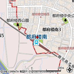 JR都府楼南駅周辺の地図