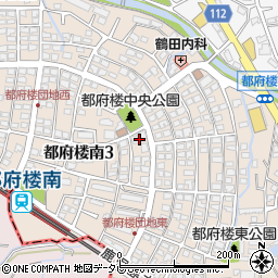 福岡県太宰府市都府楼南周辺の地図