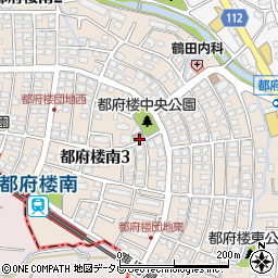 太宰府市都府楼共同利用施設周辺の地図