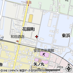 高知県安芸市花園町周辺の地図