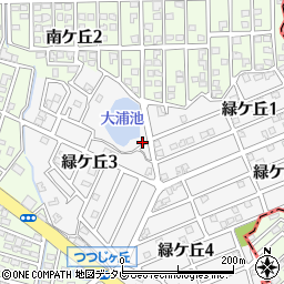 大浦池公園トイレ周辺の地図