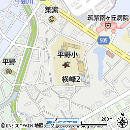 福岡県大野城市横峰周辺の地図