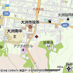 大洲市役所　本庁舎行政委員会監査事務局周辺の地図