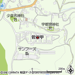 愛媛県大洲市菅田町菅田甲周辺の地図