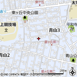 福岡県太宰府市青山周辺の地図