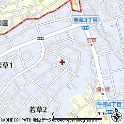 福岡県大野城市若草周辺の地図