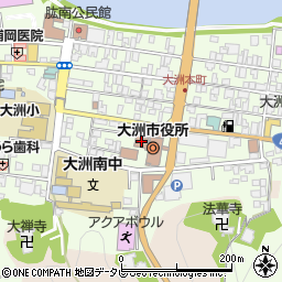 大洲市中央公民館周辺の地図