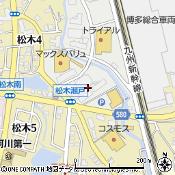 福岡県那珂川市松原2周辺の地図