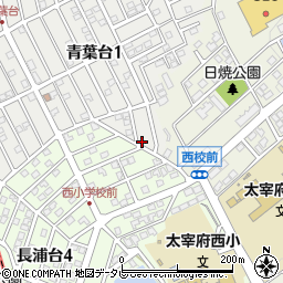福岡県太宰府市青葉台1丁目7-3周辺の地図