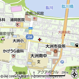大洲警察署中央交番周辺の地図