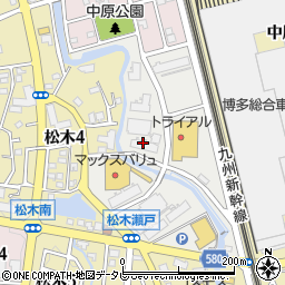 福岡県那珂川市松原7周辺の地図