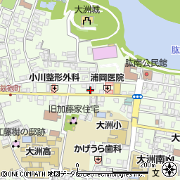 愛媛県大洲市大洲877-27周辺の地図