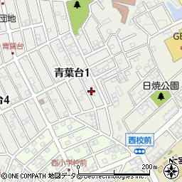 福岡県太宰府市青葉台1丁目5周辺の地図