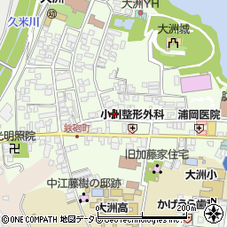 愛媛県大洲市大洲880-35周辺の地図