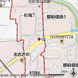 読売新聞読売センター　太宰府周辺の地図