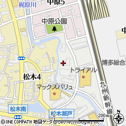 福岡県那珂川市松原7-17周辺の地図