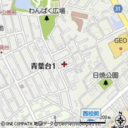 福岡県太宰府市青葉台1丁目10周辺の地図