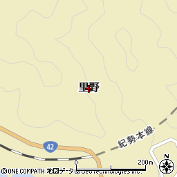 和歌山県すさみ町（西牟婁郡）里野周辺の地図