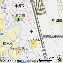 福岡県那珂川市松原6周辺の地図