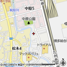 福岡県那珂川市松原7-10周辺の地図