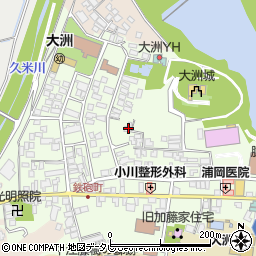 愛媛県大洲市大洲889-10周辺の地図