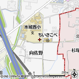 福岡県太宰府市向佐野周辺の地図