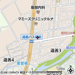 セブンイレブン那珂川道善２丁目店周辺の地図