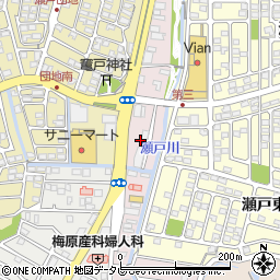 ファミリーマート高知瀬戸店周辺の地図