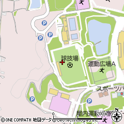 高知県立春野総合運動公園　球技場周辺の地図