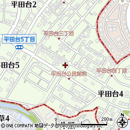 福岡県春日市平田台3丁目96周辺の地図