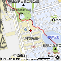 福岡県那珂川市中原東1丁目周辺の地図