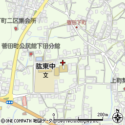大洲市立　菅田保育所周辺の地図
