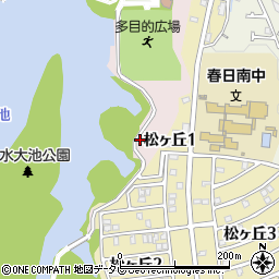 白水大池公園芝生広場トイレ周辺の地図