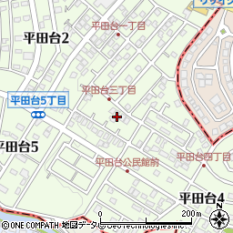 福岡県春日市平田台3丁目66周辺の地図