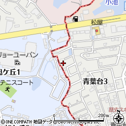 福岡県太宰府市青葉台3丁目30-24周辺の地図