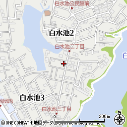福岡県春日市白水池周辺の地図