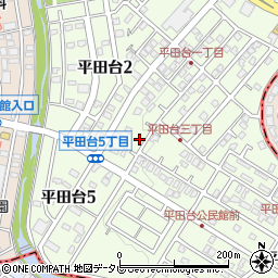 福岡県春日市平田台3丁目115周辺の地図