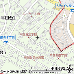 福岡県春日市平田台3丁目15周辺の地図