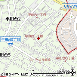 福岡県春日市平田台周辺の地図