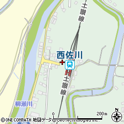 西佐川駅周辺の地図