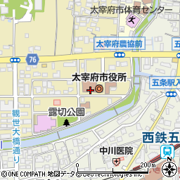 福岡県太宰府市周辺の地図