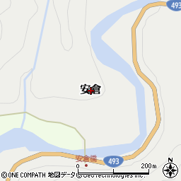〒781-6458 高知県安芸郡北川村安倉の地図