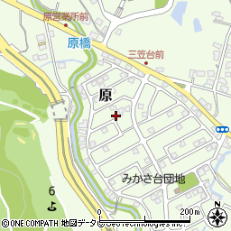福岡県筑紫野市原166-65周辺の地図