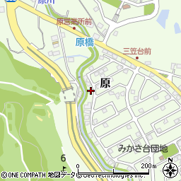 福岡県筑紫野市原166-105周辺の地図