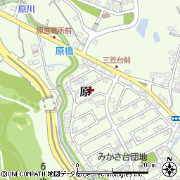 福岡県筑紫野市原166-44周辺の地図