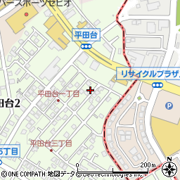 福岡県春日市平田台1丁目98周辺の地図