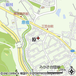 福岡県筑紫野市原166-43周辺の地図