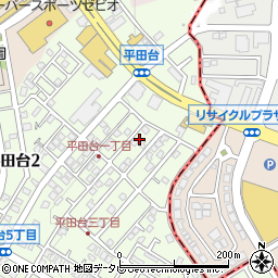 福岡県春日市平田台1丁目108周辺の地図