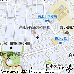 福岡県春日市白水ヶ丘周辺の地図